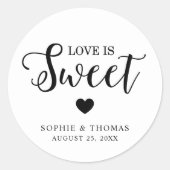Sticker Rond L'amour mariage est doux (Devant)