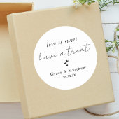 Sticker Rond L'amour moderne et élégant est la faveur de mariag