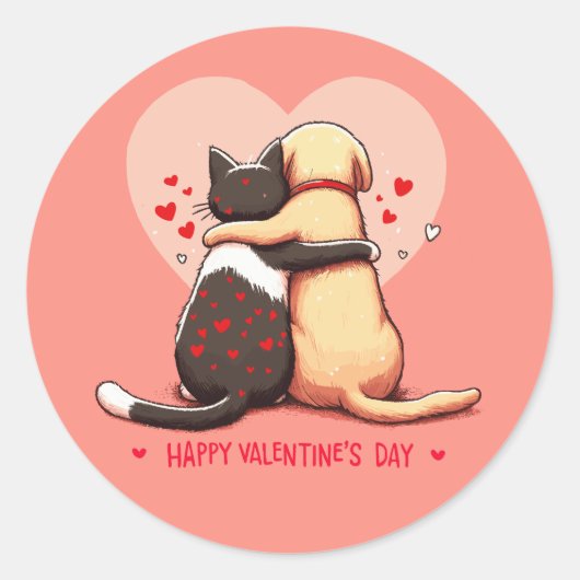 Sticker Rond L'amour ne connaît pas de limites (Devant)