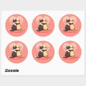 Sticker Rond L'amour ne connaît pas de limites (Feuille)