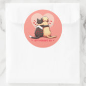 Sticker Rond L'amour ne connaît pas de limites (Sac)