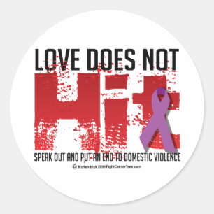 Sticker Rond L'amour ne frappe pas