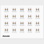 Sticker Rond L'amour n'est jamais faux (Feuille)