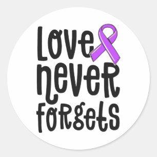 Sticker Rond L'amour n'oublie jamais Mémoire Problème Heimerhei