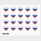 Sticker Rond L'amour pour la Russie (Feuille)