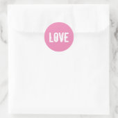 Sticker Rond L'amour rose (Sac)