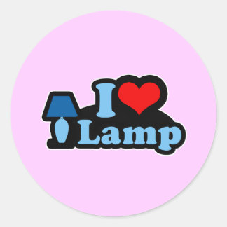 Sticker Rond Lampe I Love