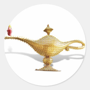 Sticker Rond Lampe magique Las Vegas