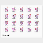 Sticker Rond Lance-a-lotl Funny Axolotl Knight Pun (Feuille)