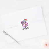 Sticker Rond Lance-a-lotl Funny Axolotl Knight Pun (Enveloppe)