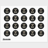 Sticker Rond Lancé En Indiana Total Solar Eclipse 2024 (Feuille)