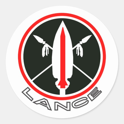 Sticker Rond Lance Missile (Devant)