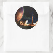 Sticker Rond Lancement de fusée (Sac)