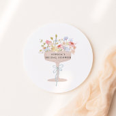 Sticker Rond Lancement de mariage sauvage champagne