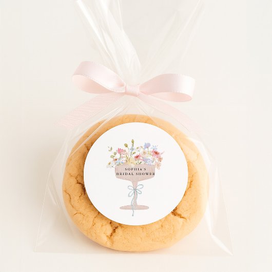 Sticker Rond Lancement de mariage sauvage champagne