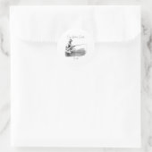 Sticker Rond Lancer. Attendre. Attraper (Sac)