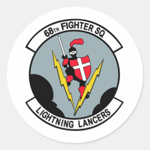 Sticker Rond Lancers d'éclairage du 68e escadron de chasse