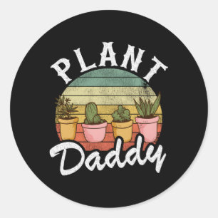 Sticker Rond Landscaper Gardener Papa Plantes Expert Plante pap