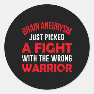STICKER ROND L'ANÉURYSME DU CERVEAU VIENT DE CHOISIR LE MAUVAIS