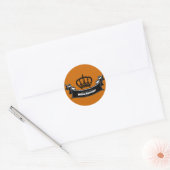 Sticker Rond Lang leve de Koning (Enveloppe)