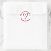 Sticker Rond langage de l'amour est un traumatisme fictif (Sac)