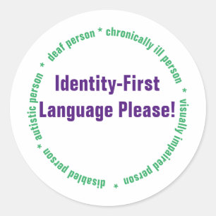 Sticker Rond Langage identité première
