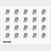 Sticker Rond L'Ange Garder Une Fille (Feuille)
