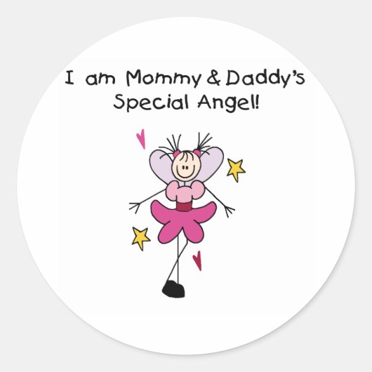 Sticker Rond L'ange spécial de maman et papa (Devant)