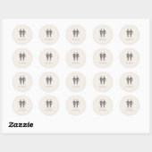 Sticker Rond Langley M. & M. Mariage (Feuille)