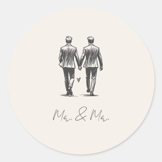 Sticker Rond Langley M. & M. Mariage (Devant)