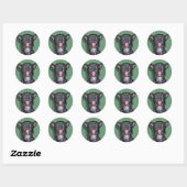 Sticker Rond Langue Chihuahua Chien (Feuille)