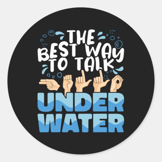 Sticker Rond Langue des signes américaine La meilleure façon de (Devant)