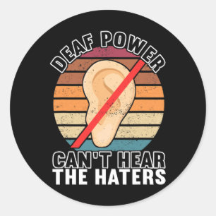 Sticker Rond Langue des signes de sensibilisation Langue des si