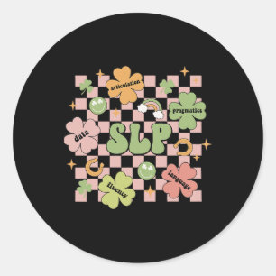 Sticker Rond Langue super Pathologie Jour de la Saint Patrick S