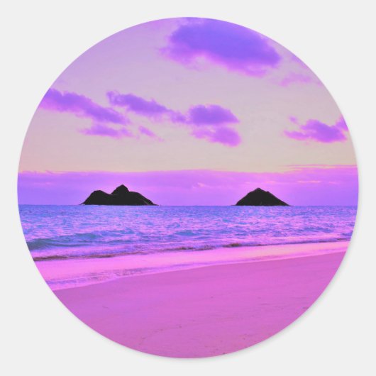 Sticker Rond Lanikai Sunrise (Devant)