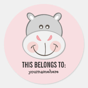 Sticker Rond L'animal mignon fait face à cette APPARTENANCE à S