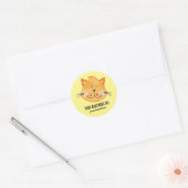 Sticker Rond L'animal mignon fait face à cette APPARTENANCE à S (Enveloppe)