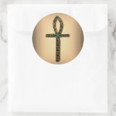 Sticker Rond L'Ankh (or) (Sac)