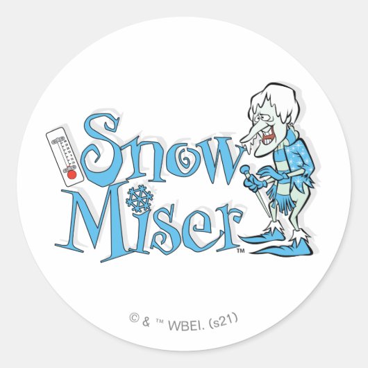 Sticker Rond L'ANNÉE SANS SANTA CLAUS™ | Snow Miser (Devant)