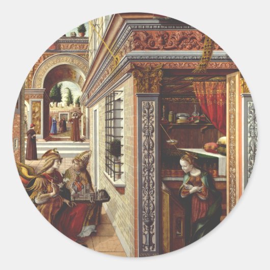 Sticker Rond L'Annonciation, avec Saint Emidius (Devant)