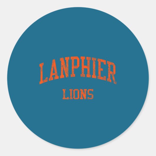 Sticker Rond Lanphier High School Hs Springfield (Devant)
