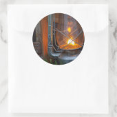 Sticker Rond Lanterne Au Camp Des Plaines, Parc National De Kru (Sac)