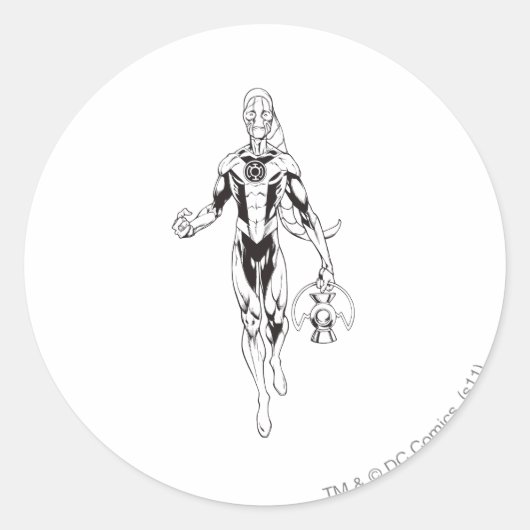 Sticker Rond Lanterne bleue 6 (Devant)