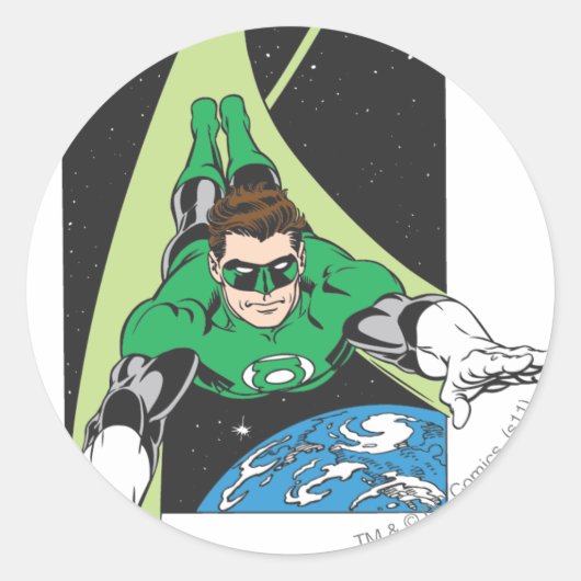 Sticker Rond Lanterne verte dans l'espace (Devant)