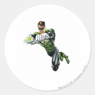 Sticker Rond Lanterne verte - Entièrement courbée, les deux bra