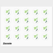 Sticker Rond Lanterne Verte - Entièrement Rendu, avec machine (Feuille)
