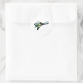 Sticker Rond Lanterne Verte - Entièrement Rendu, Volant À Droit (Sac)