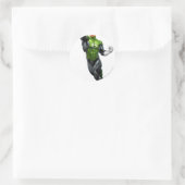 Sticker Rond Lanterne Verte - Entièrement Rendu, Volant Vers Le (Sac)