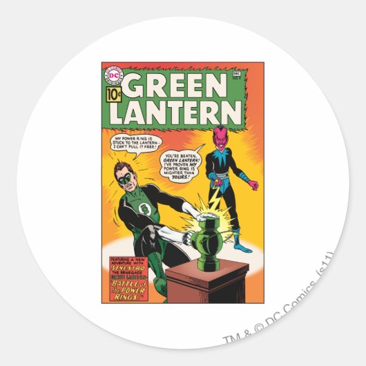 Sticker Rond Lanterne verte et couverture Sinestro (Devant)