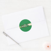 Sticker Rond Lanterne verte et logo (Enveloppe)